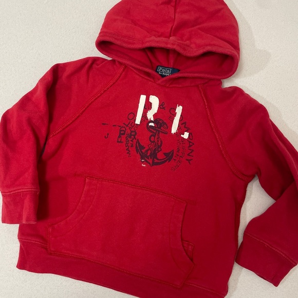 Ralph Lauren Blue Label Kids Red Graphic Hoodie - Picture 1 of 3